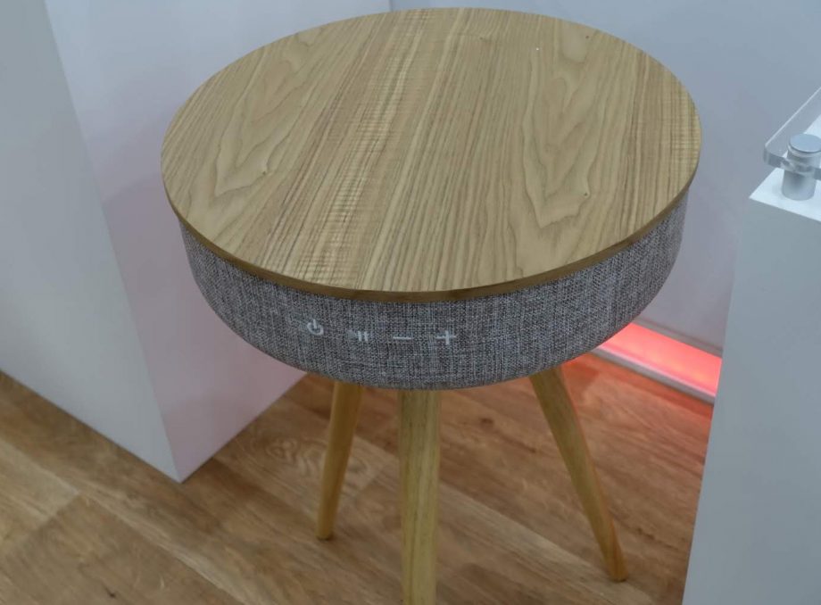 The Victrola VS-140 is a Bluetooth speaker and a coffee table