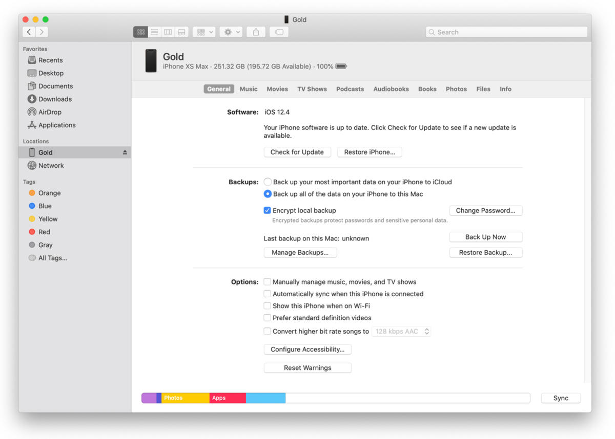 How you back up your iPhone and iPad in macOS 10.15 Catalina