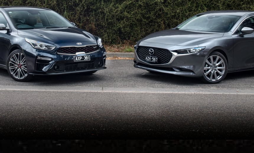 2020 Kia Cerato GT v Mazda 3 G25 Evolve comparison