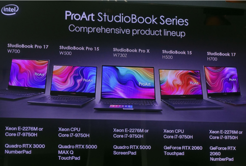 Asus announces Proart StudioBook lineup: One, X W730Z, W/H700 and W/H500