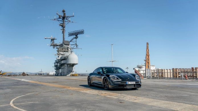 This new Porsche Taycan speed test may not be practical but it sure is cool