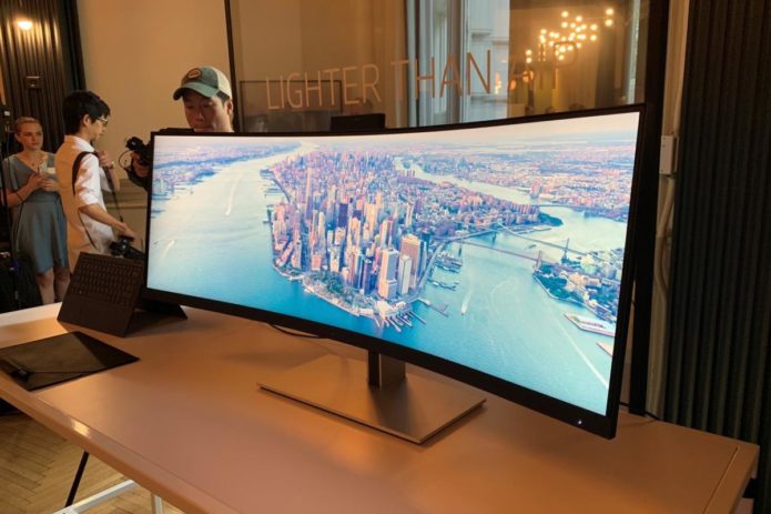 HP S430c 43.4-inch Curved Ultrawide monitor: This eye-popping 4K display controls two PCs at once