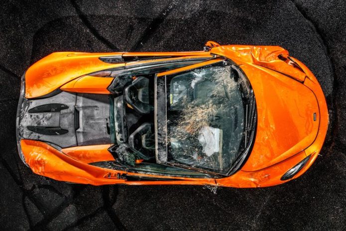 What Happened When a McLaren 570S Flew off the Road, Rolled Twice, and Landed 297 Feet Down