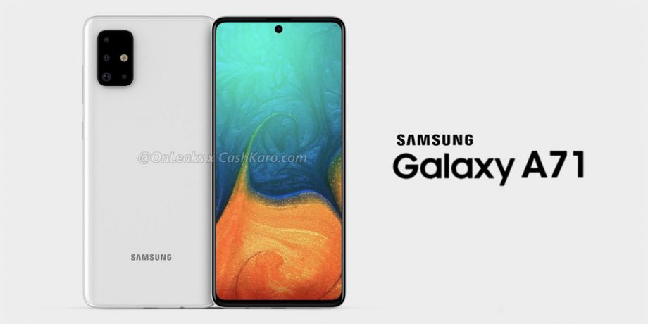Samsung Galaxy A71: New renders reveal an atypical camera design