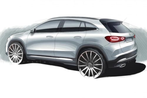 2020 Mercedes GLA previewed by official sketch