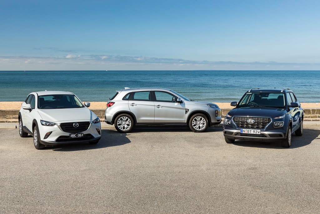 2020 Hyundai Venue Go v Mazda CX-3 Neo Sport v Mitsubishi ASX ES Comparison Test