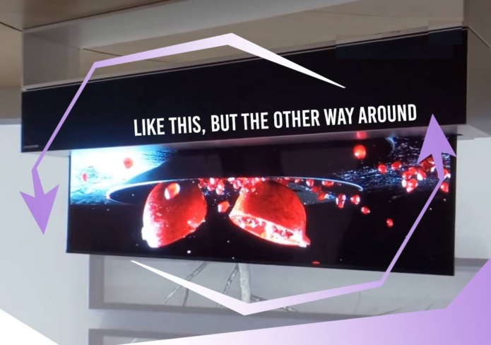 LG rollable OLED TV at CES 2020 drops in from the ceiling