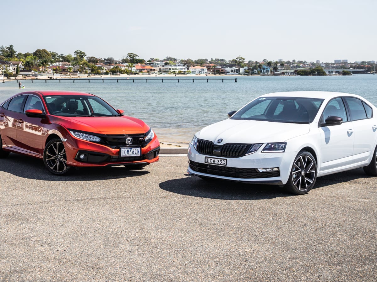 2019 Honda Civic RS v Skoda Octavia Sport sedan comparison
