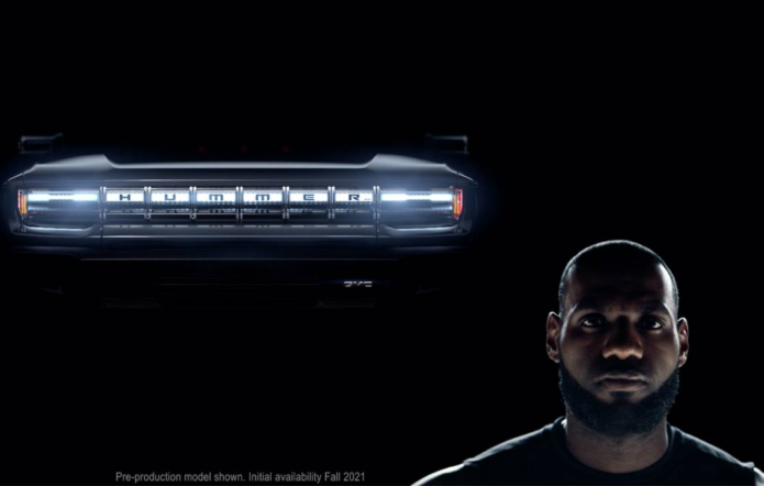 This is LeBron James’ Super Bowl GMC Hummer EV ad