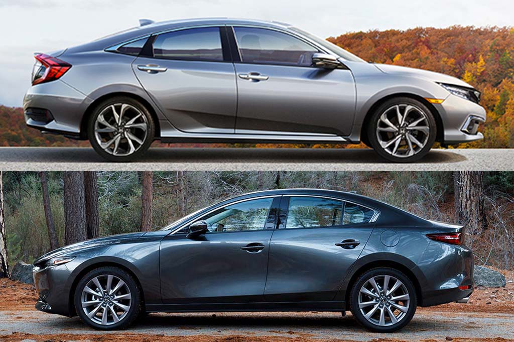 2020 Honda Civic vs. 2020 Mazda3