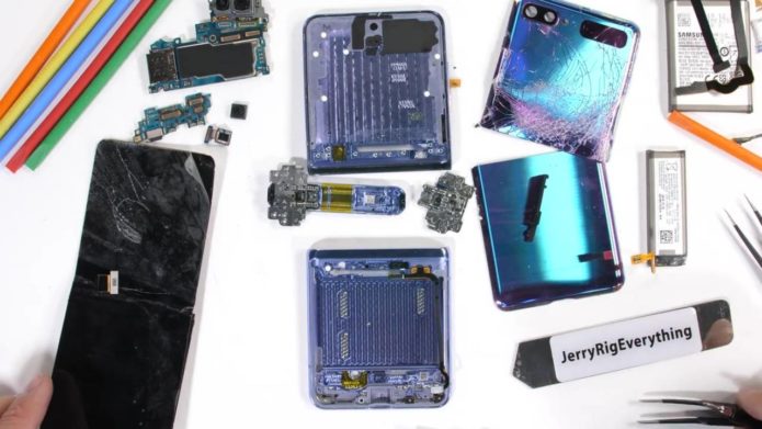 Galaxy Z Flip teardown reveals where the glass and bristles are