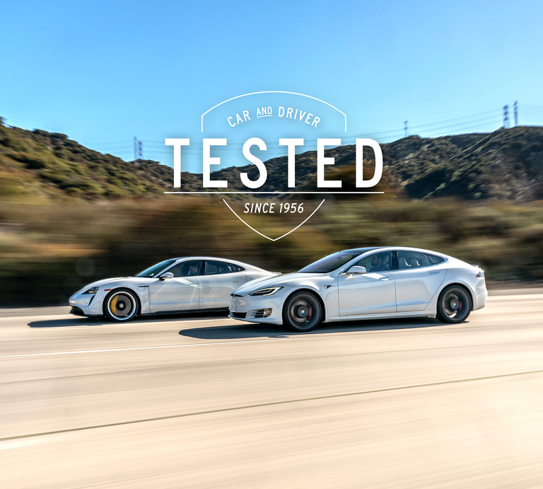 In Our Testing, the Porsche Taycan's Range Nearly Equaled That of the Tesla Model S