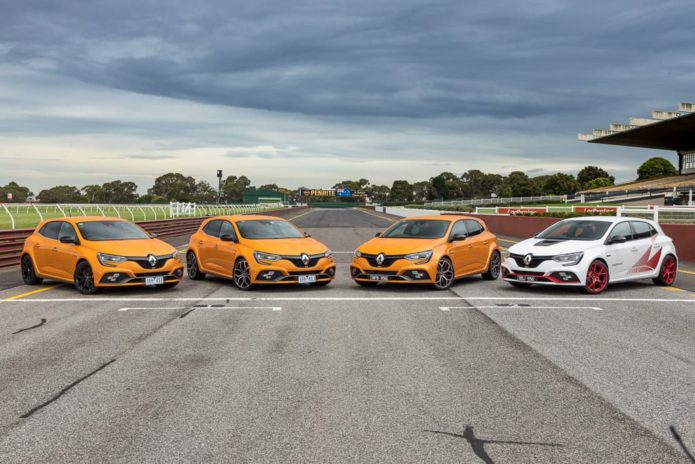 2020 Renault Megane RS Sport v Renault Megane RS Cup v Renault Megane RS Trophy v Renault Megane RS Trophy-R Comparison