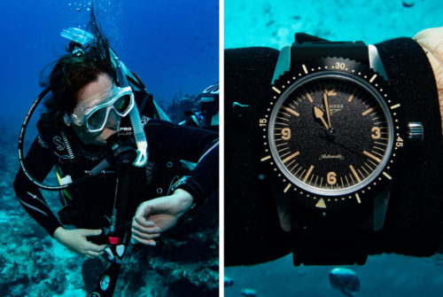 Scuba Diving in the Cayman Islands with Two Longines Dive Watches