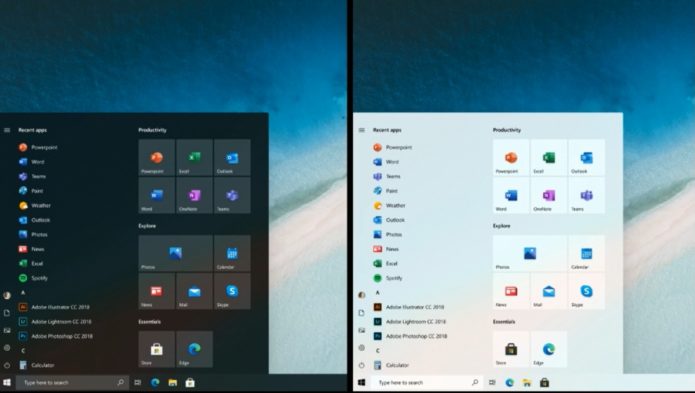 Microsoft shows a future Windows 10's Start menu based on icons, not Live Tiles