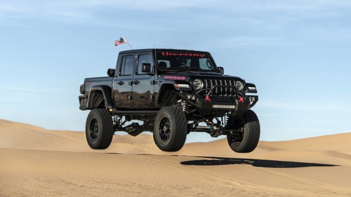 Watching Hennessey’s ridiculous MAXIMUS pickup leap sand dunes is vicarious quarantine fun