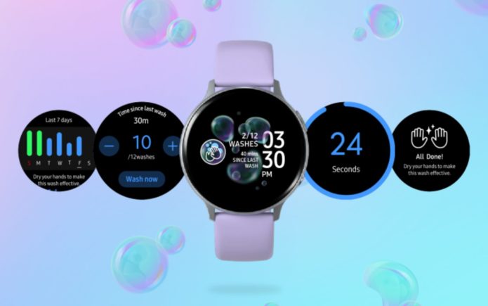 Samsung Galaxy Watch app reminds you to wash your hands again