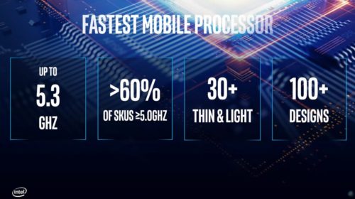 Intel calls its 5.3GHz ‘Comet Lake-H’ chip for gaming laptops the ‘fastest mobile processor’