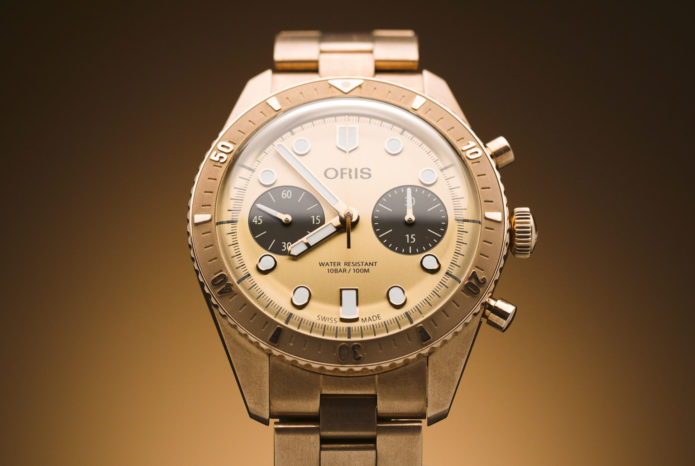 This Chronograph Watch Features the First Swiss-Made, Solid Bronze Bracelet