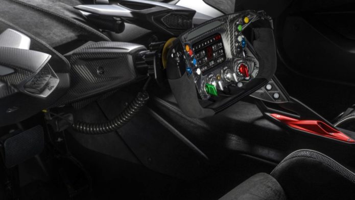 The Lamborghini Essenza SCV12’s wheel is a thing of track-focused beauty