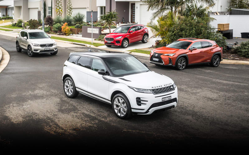 Premium SUV comparison: 2019 Range Rover Evoque v Jaguar E-Pace v Lexus UX v Volvo XC40