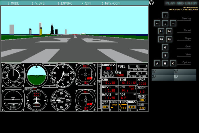 Can't run Microsoft Flight Simulator 2020? Play the 1982 version in your browser