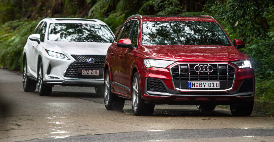 Large luxury SUV review 2020 Audi Q7 50TDI v Lexus RX450hL comparison