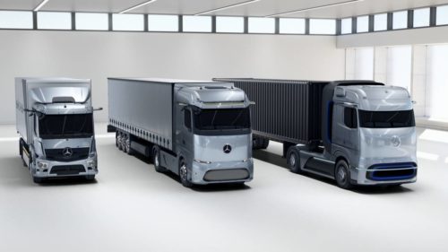 Mercedes reveals electric and fuel-cell trucks for its green haulage roadmap