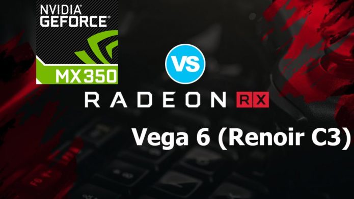 NVIDIA GeForce MX350 vs AMD Radeon RX Vega 6 (Renoir C3) – the NVIDIA GPU is 50% faster