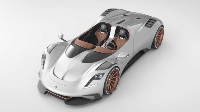 Ares S1 Project Spyder is a roofless and windshield-less version of the S Project Coupe