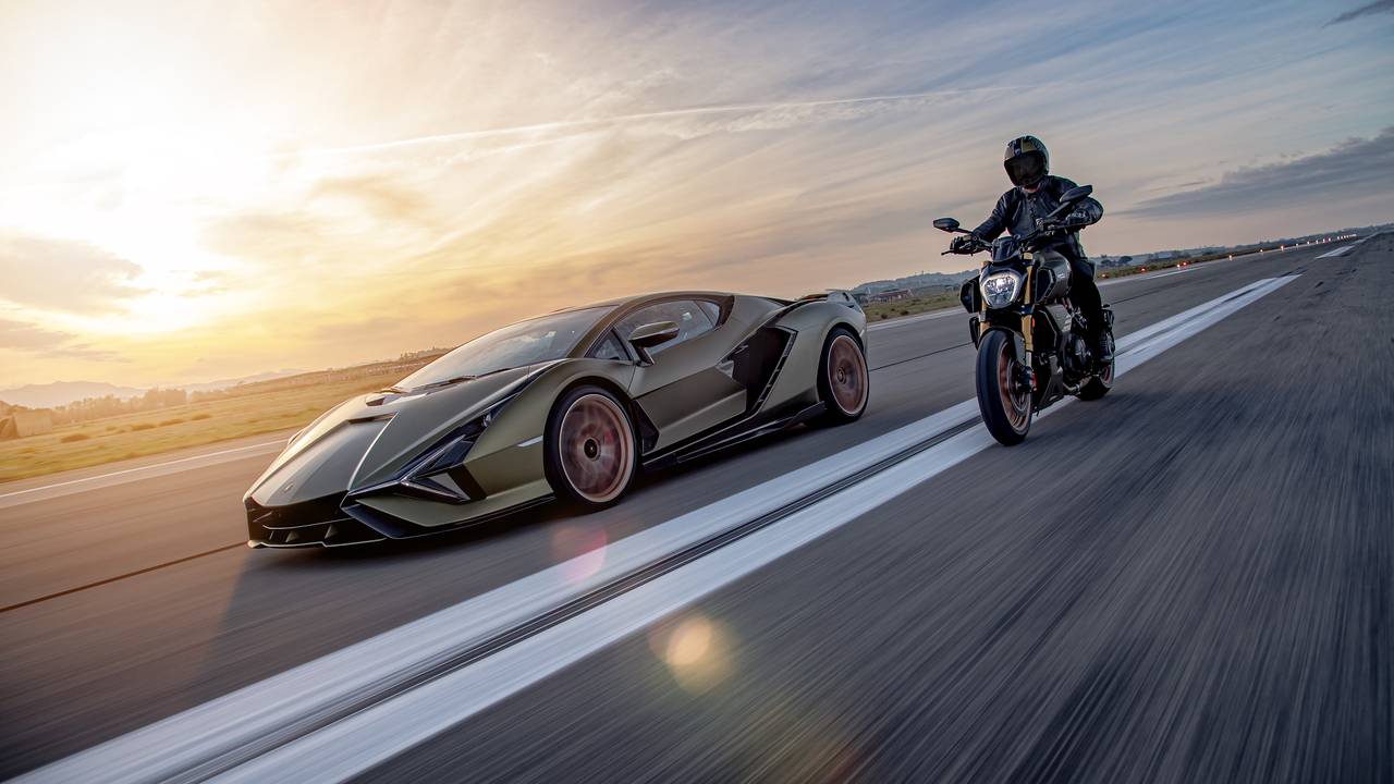 Lamborghini and Ducati have created a cruiser bike inspired by the Sian hypercar
