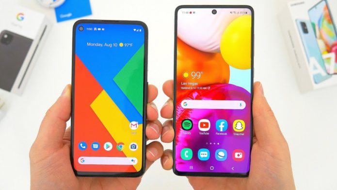 Google Pixel 4a vs. Samsung Galaxy A71