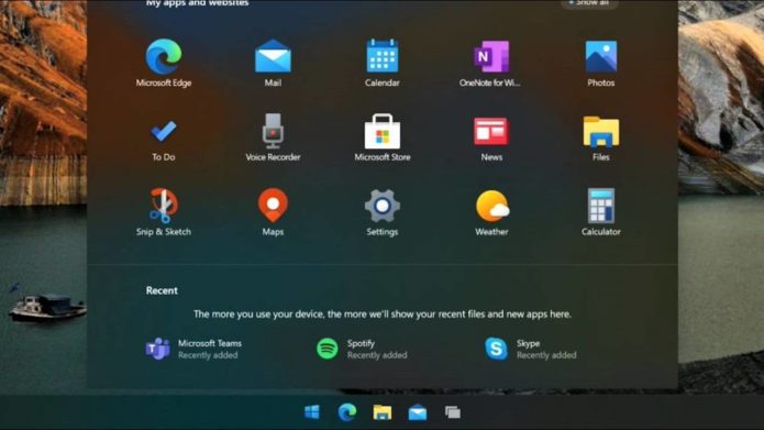 Windows 10X, Windows 10 Sun Valley Start Menus couldn’t be more different