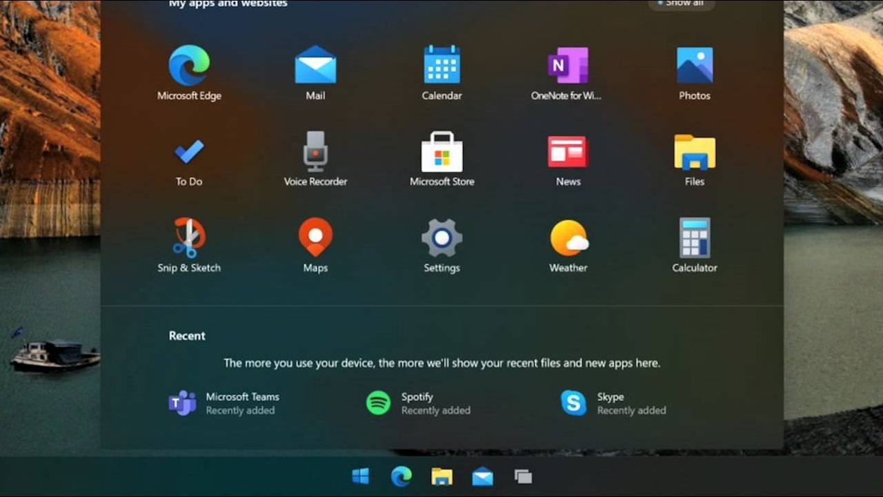 Windows 10X, Windows 10 Sun Valley Start Menus couldn’t be more different