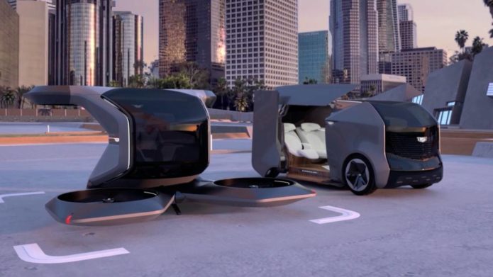 Cadillac flying car and autonomous pod concepts hint at electric roadmap