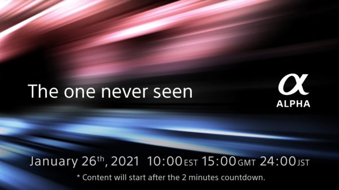 Major Sony Announcement on January 26, 2021 : New 8K A9 Camera ?