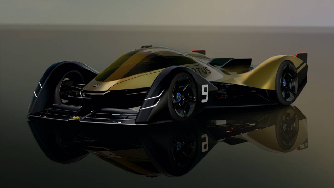 With a morphing body and all-EV power the Lotus E-R9 is a racer piloted like a jet