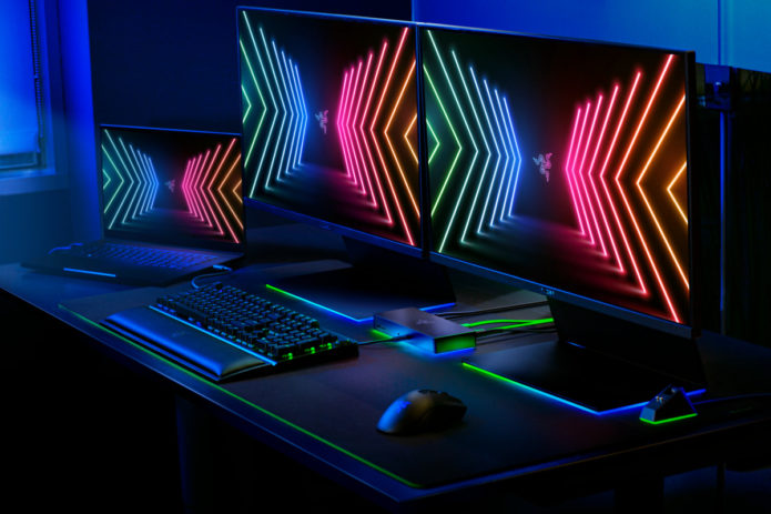 Of course Razer's swanky new Thunderbolt 4 dock and laptop stand have RGB