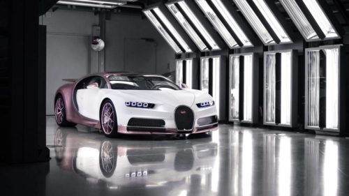This pink and white Bugatti Chiron is the ultimate Valentine gift