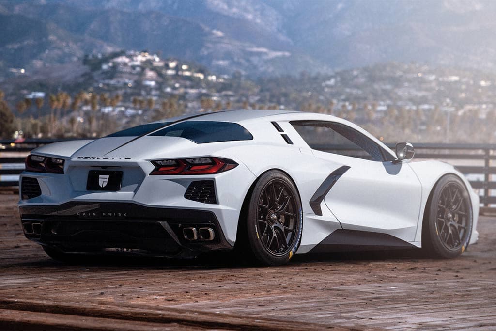 Split-window Chevrolet Corvette imagined