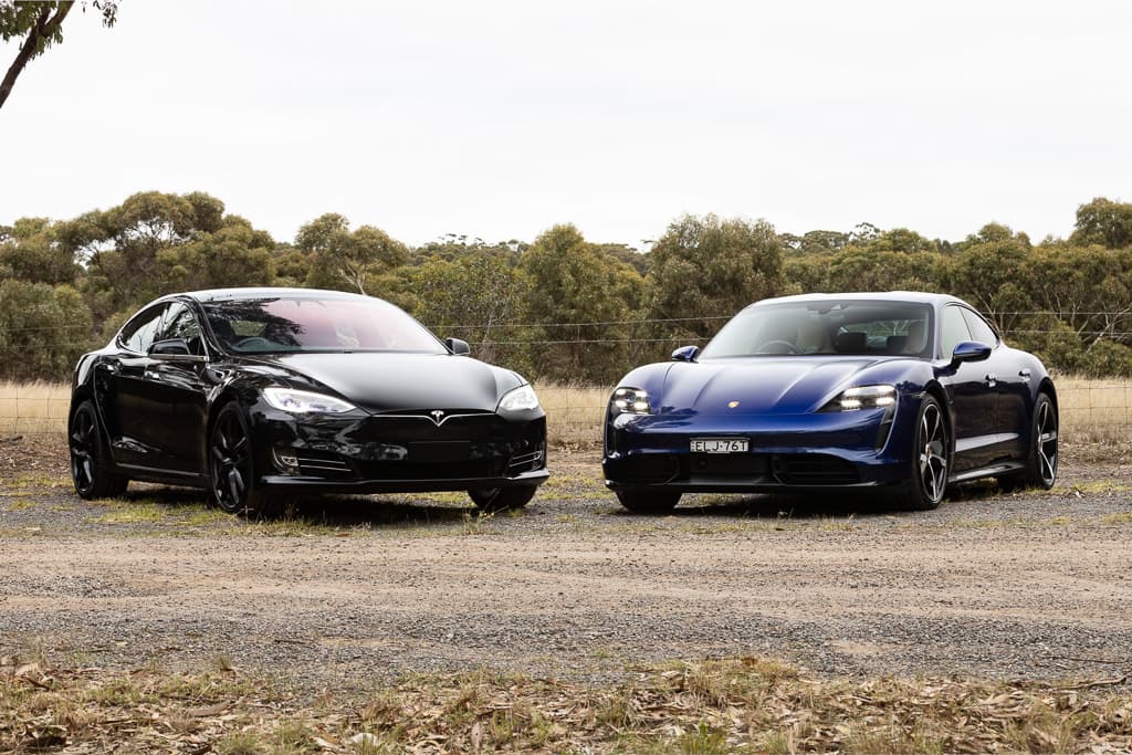 2021 Porsche Taycan Turbo v Tesla Model S P100D Comparison