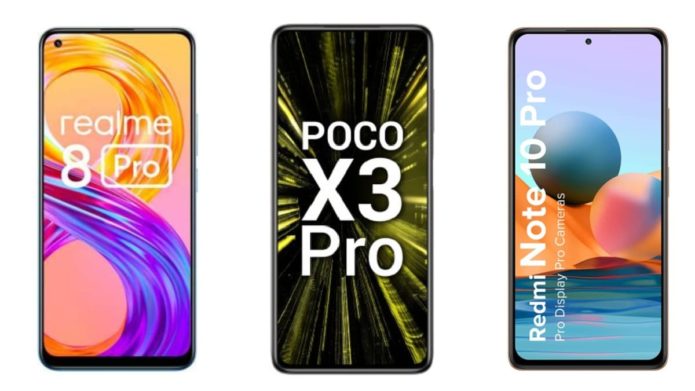 Realme 8 Pro vs Poco X3 Pro vs Redmi Note 10 Pro: Price, Specifications Compared