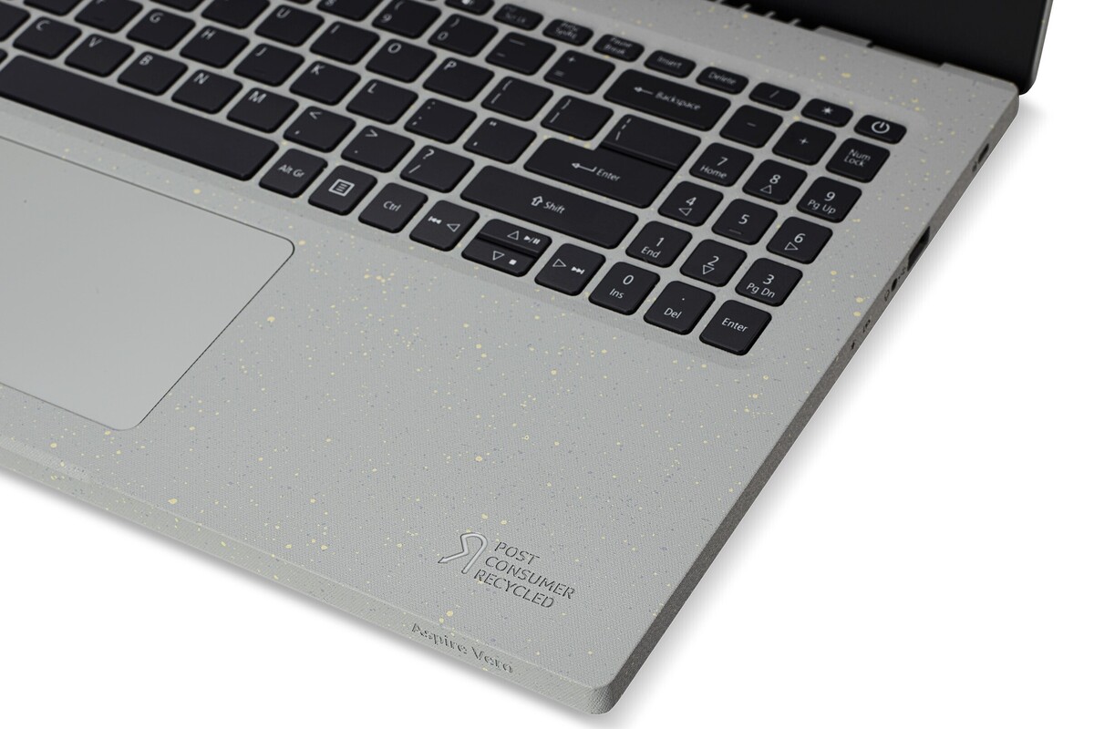 The Acer Aspire Vero laptop takes recycled plastic seriously