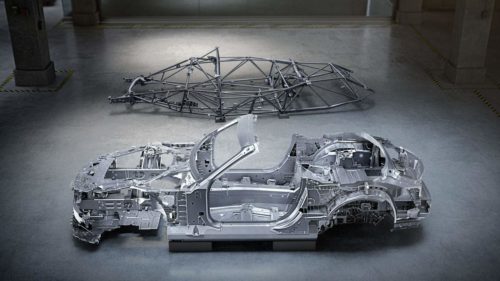 Mercedes reveals the bodyshell for the new Mercedes-AMG SL