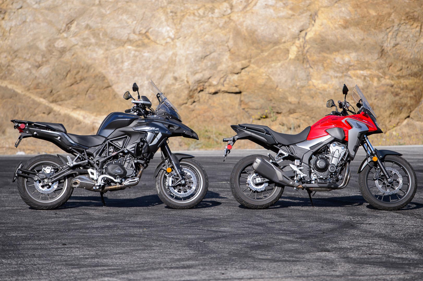 2021 Benelli TRK502 vs. Honda CB500X ABS