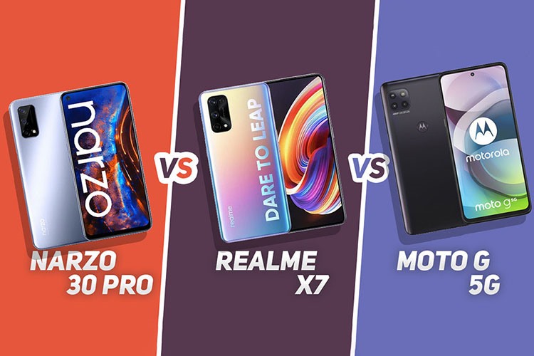 Narzo 30 Pro 5G vs Moto G 5G vs Realme X7: Specs Comparison