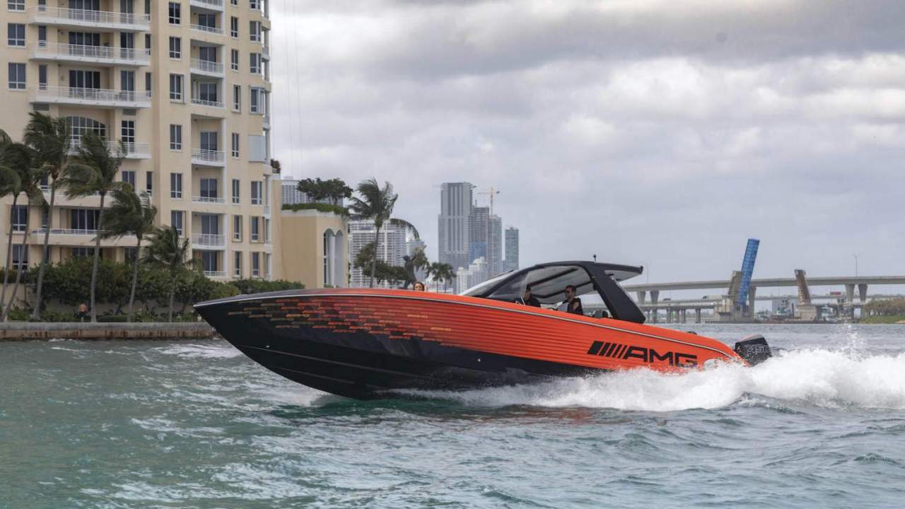 This unique 41′ Nighthawk AMG Black Series cigarette boat redefined my