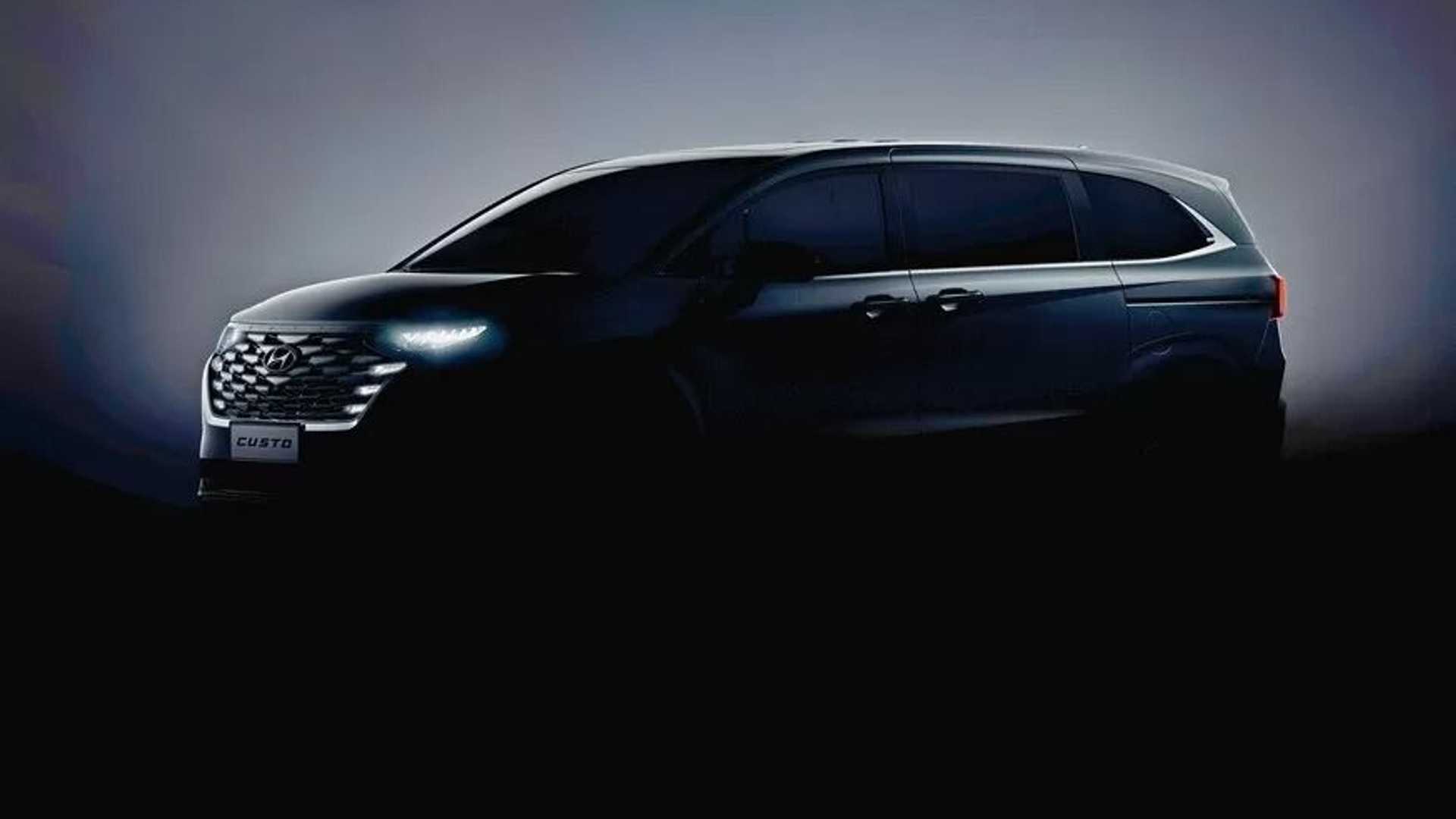 2022 Hyundai Custo Minivan Shows Interior With Big Screen, Tucson Cues