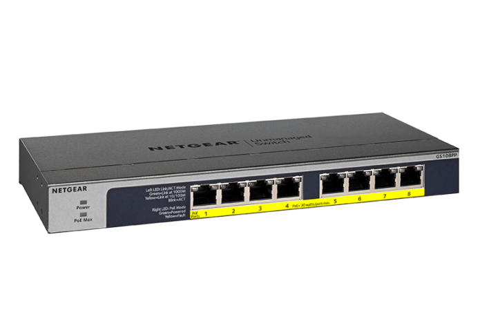 Netgear GS108PP 8-Port PoE+ Switch