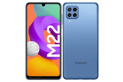 Samsung Galaxy M22 renders and specifications leak ahead of launch